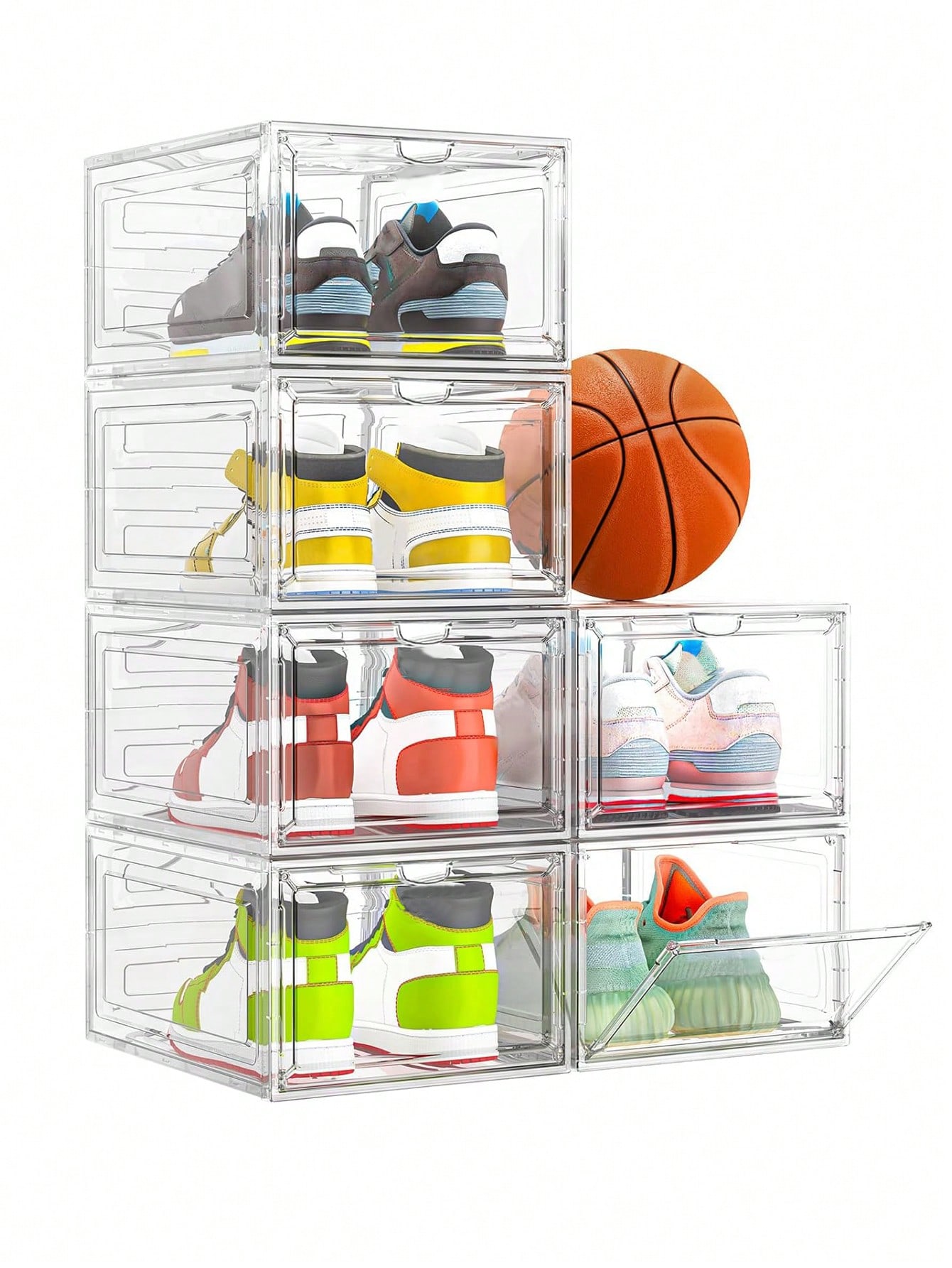 6 Pack Shoe Storage Box, Clear - Sneaker Case recension och pris