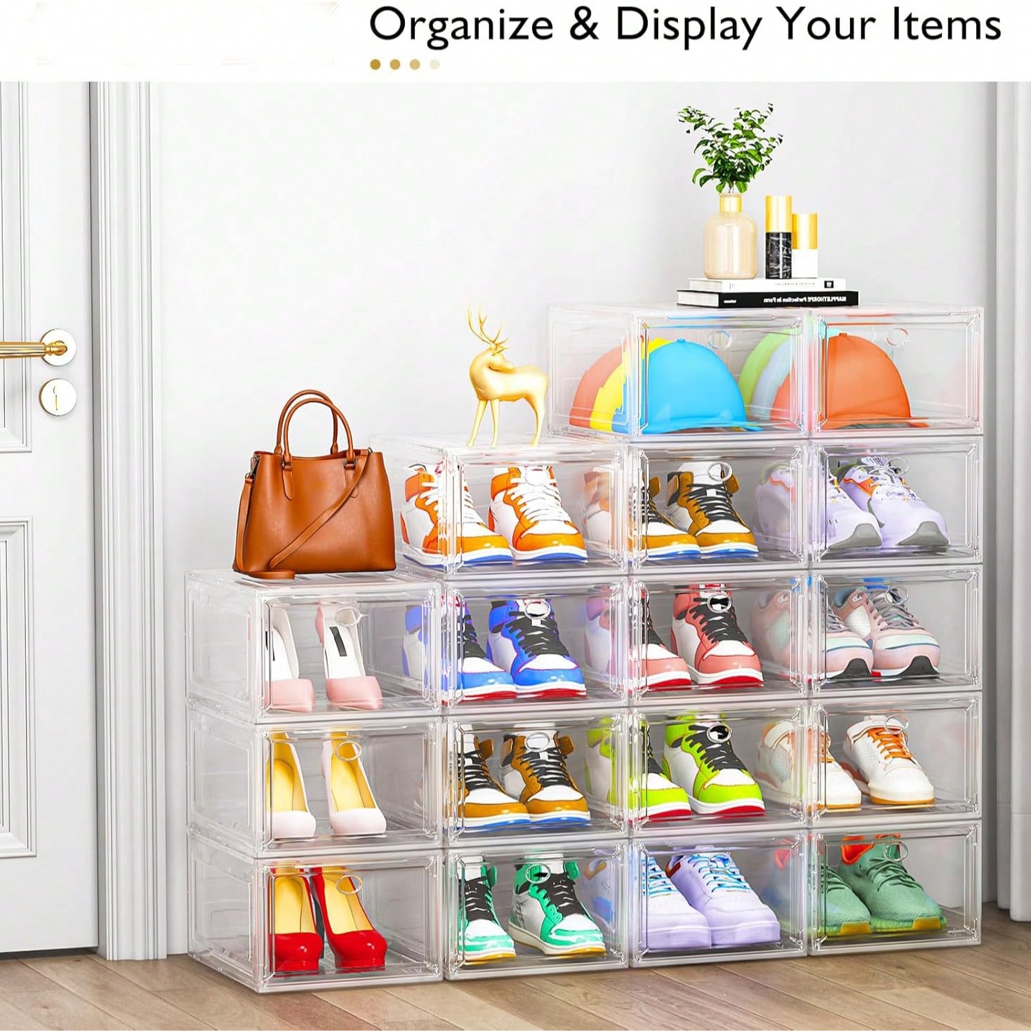 6 Pack Shoe Storage Box, Clear - Sneaker Case recension och pris