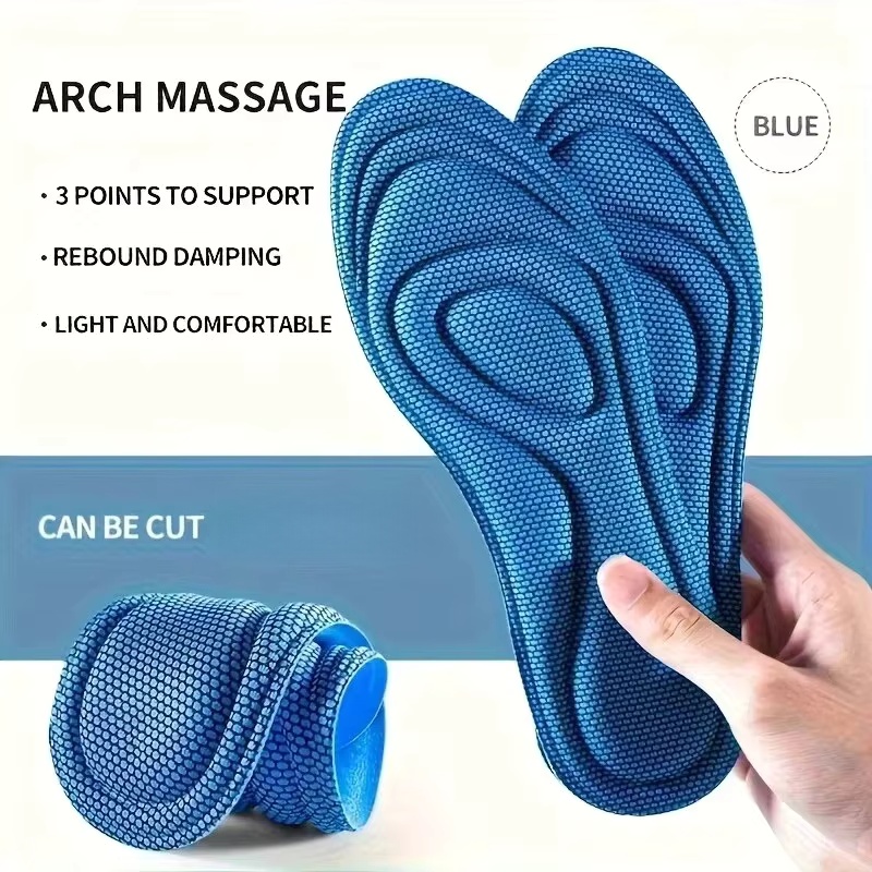 4 PCS  Sports Massage Insole M - Insole Memory Foam recension och pris