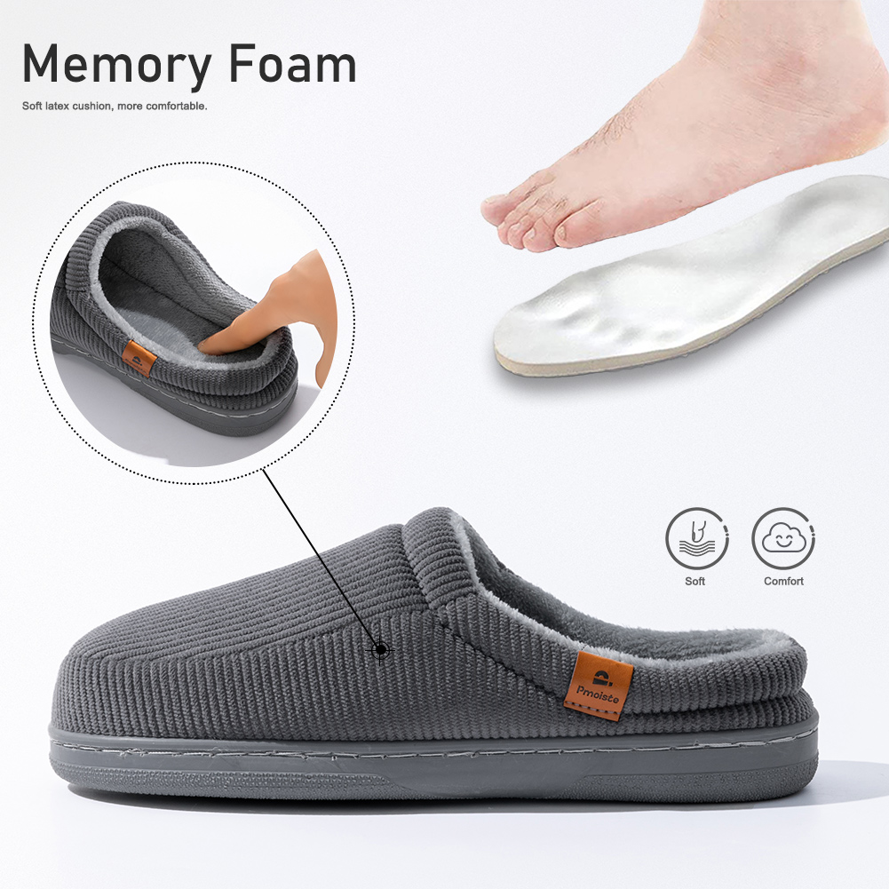 Winter Warm Slippers for Men M - Insole Memory Foam recension och pris