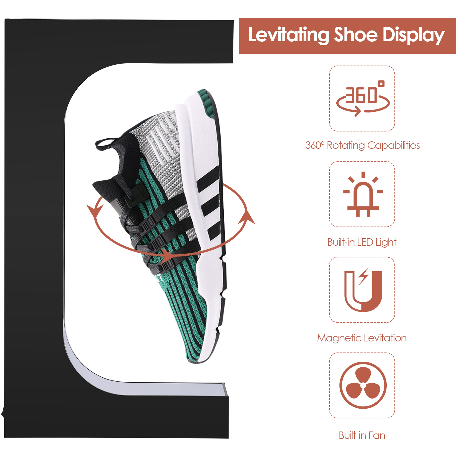 Floating Shoe Display Magnetic - Sneaker Case recension och pris