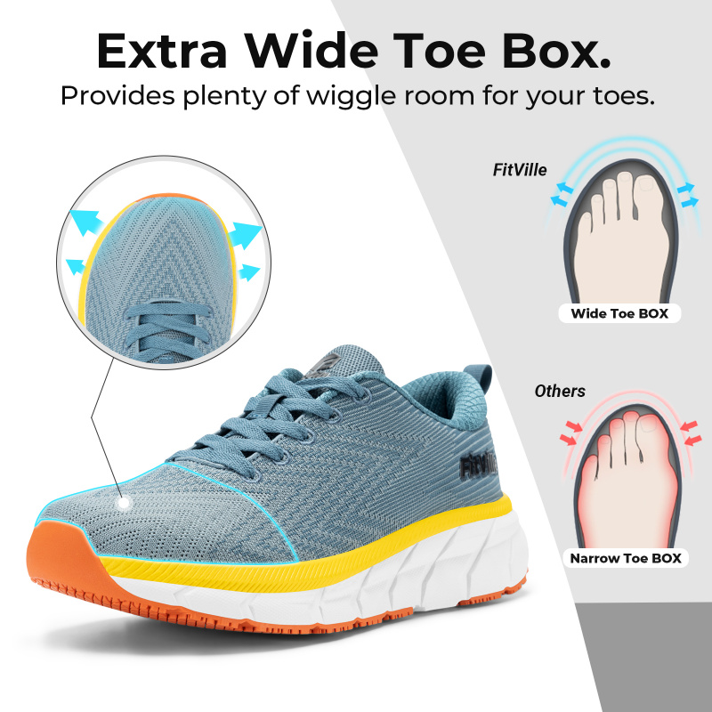 FitVille Wide Toe Box Men'S Sh - Sneaker Case recension och pris