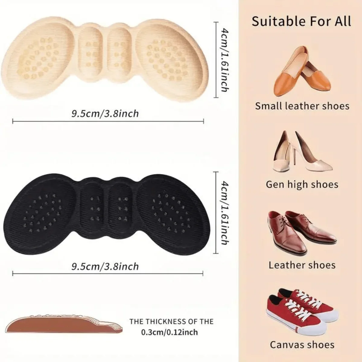 6 pcs Heel Grips Liner Cushion - Heel Liner Grip recension och pris