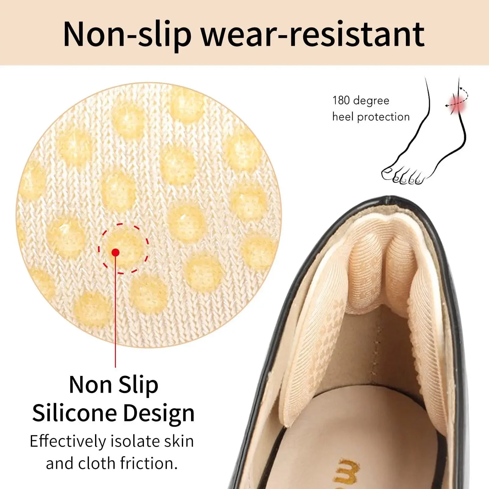 4Pairs Heel Pads for Shoes Too - Heel Liner Grip recension och pris