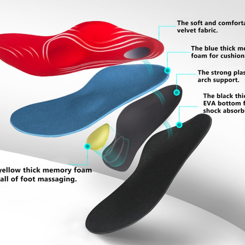 Memory Foam Insole for Men Red - Insole Memory Foam recension och pris